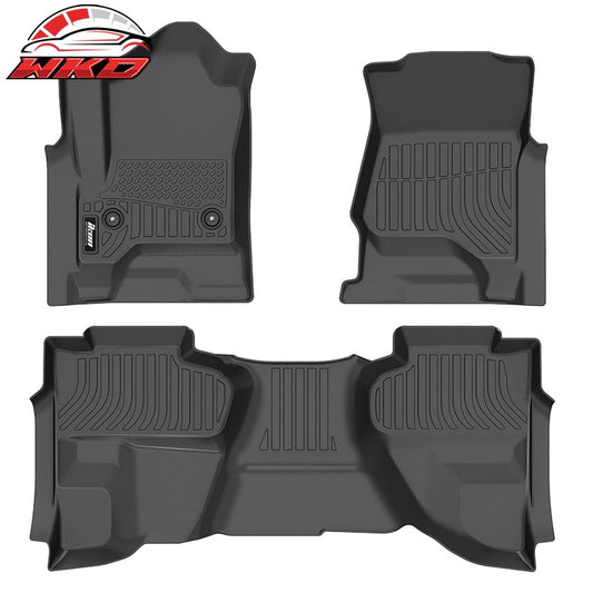 Wholesale 14-19 Chevy Silverado& GMC Sierra 1500 2500 3500 Double Cab Floor Mats TPE - Wikond Auto