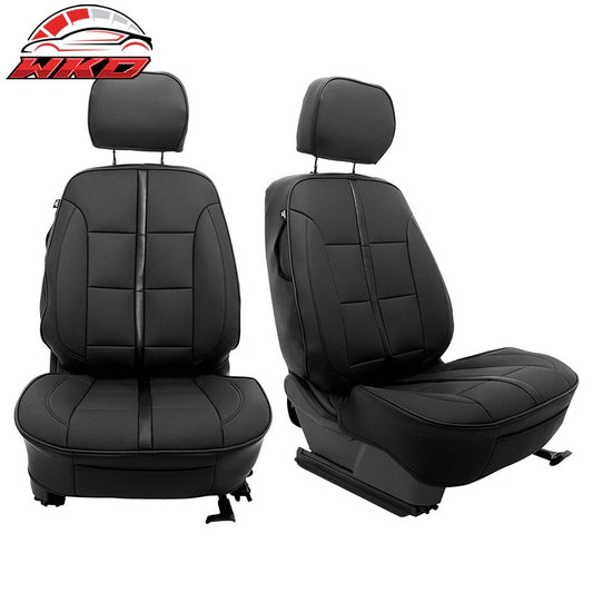 Wholesale 14-18 Chevy Silverado GMC Sierra 1500 Seat Covers Protector Full Set Black - Wikond Auto