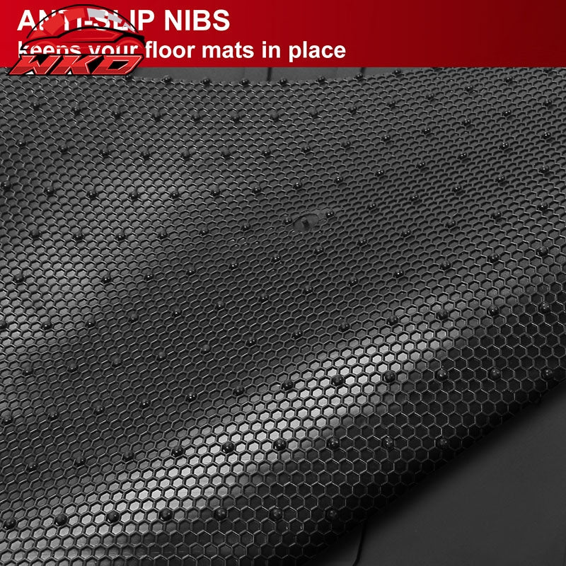 Fits 07-13 Chevy Silverado Latex Floor Mats Liner All Weather Carpets Black 5PC