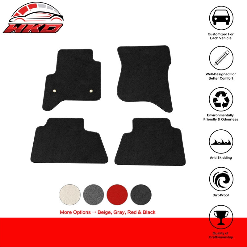 Fits 14-18 Chevy Silverado Sierra Tahoe Yukon Floor Mats Carpets 4PC Black Nylon