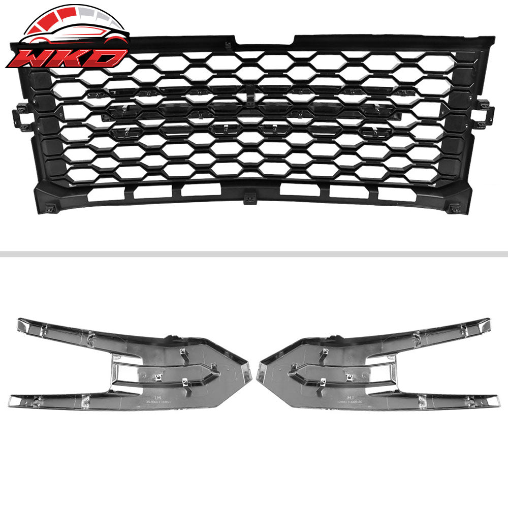 Fits 19-21 Chevrolet Silverado 1500 Front Bumper Hood Upper Insert Grille Grill