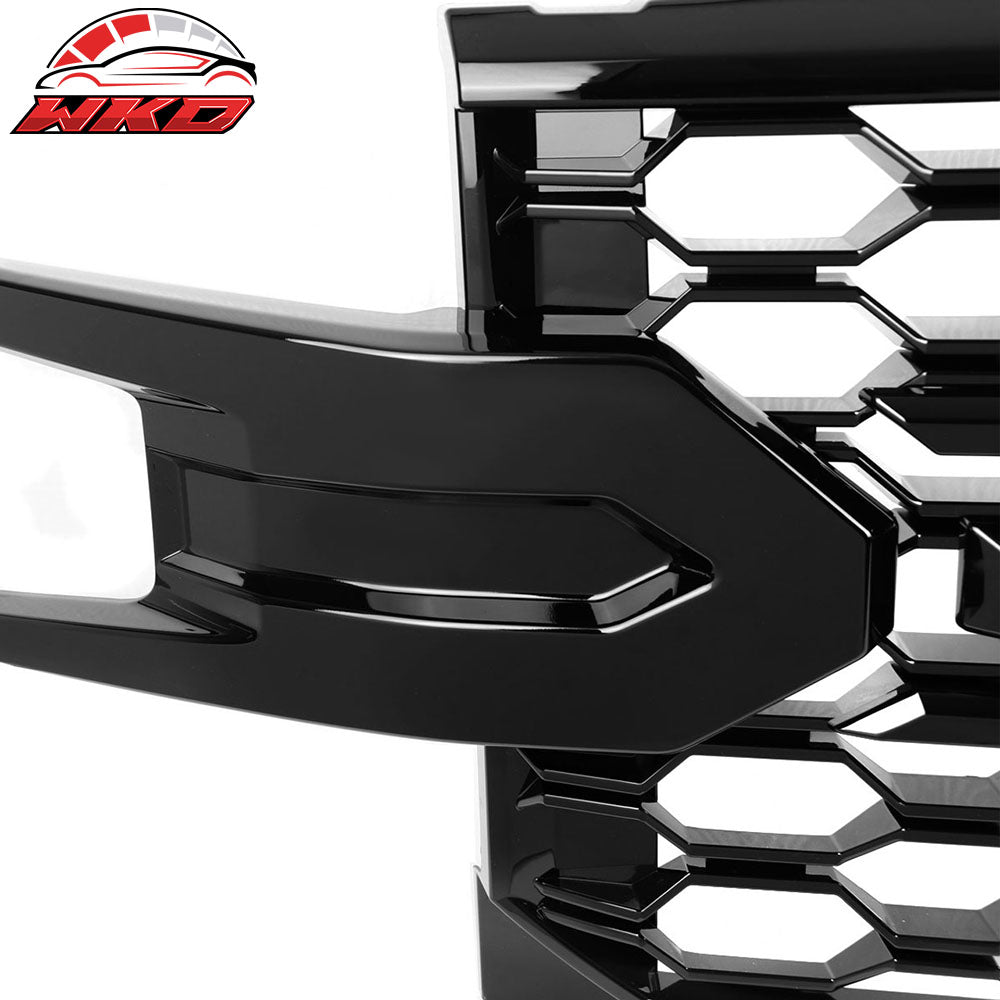 Fits 19-21 Chevy Silverado 1500 LT/LTZ/RST/High Country Gloss Black Mesh Grille