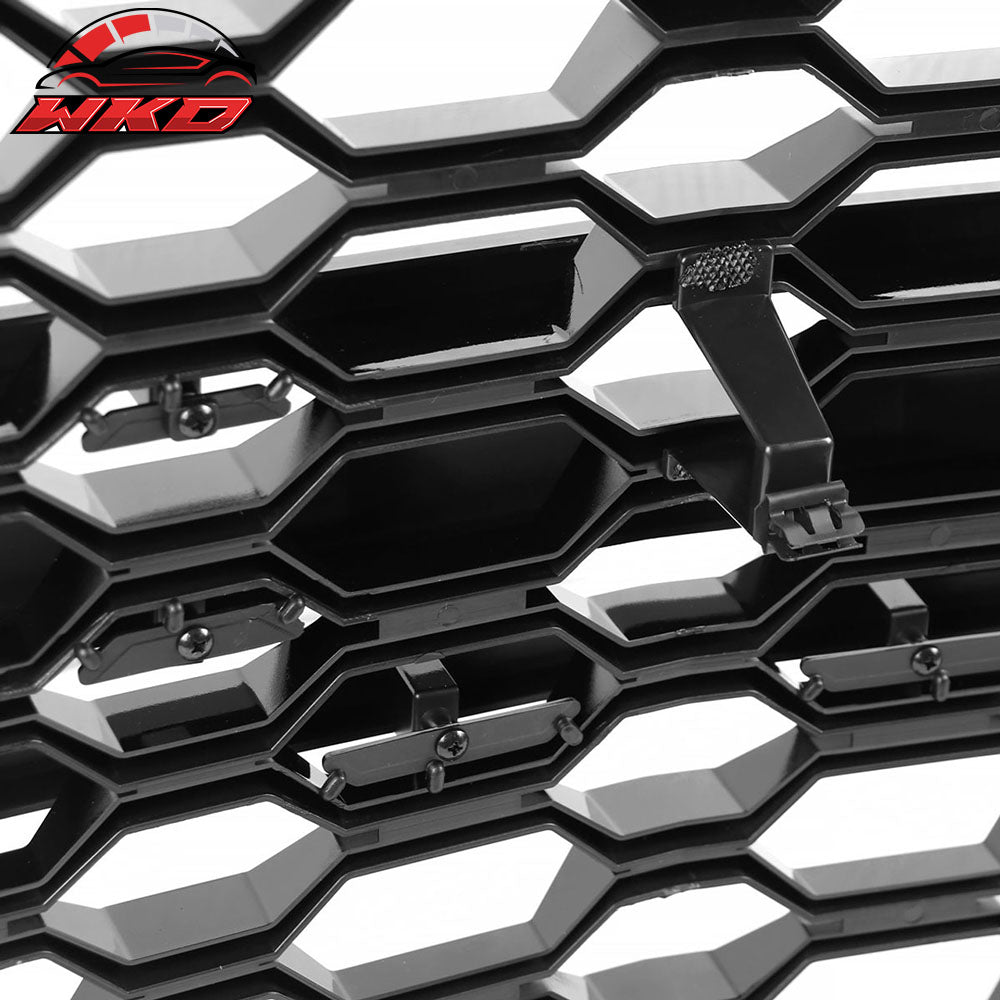 Fits 19-21 Chevy Silverado 1500 LT/LTZ/RST/High Country Gloss Black Mesh Grille