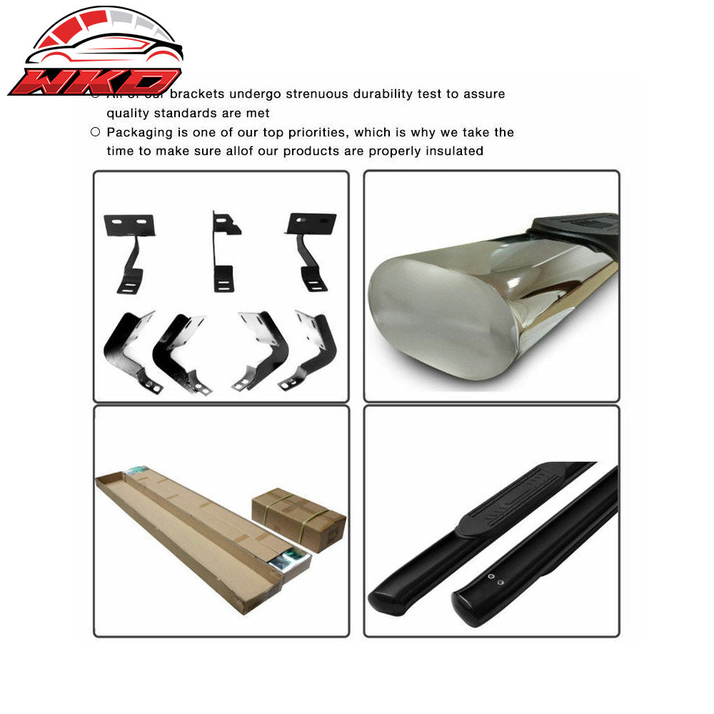 Fits 99-13 Silverado GMC Sierra Standard Cab 4" Running Boards