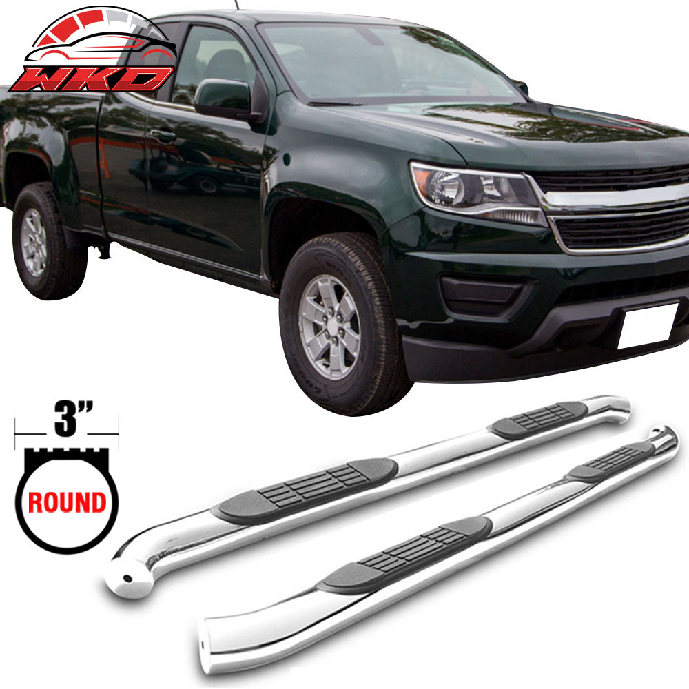 Fits 07-18 Chevy Silverado Gmc Sierra Ext Cab 3Inch S.S Side Step Running Boards