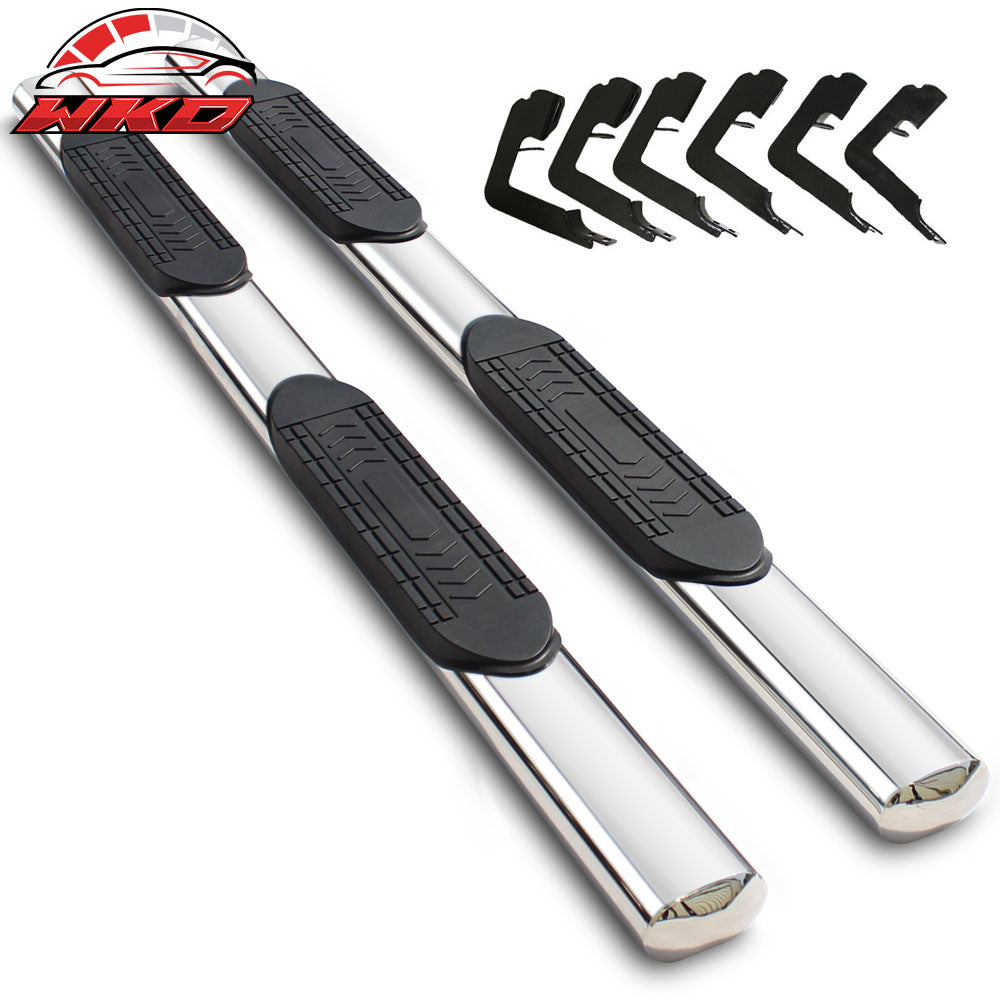 Fits 07-18 Silverado GMC Sierra Extended Cab 5In Stainless Steel Side Step Bars
