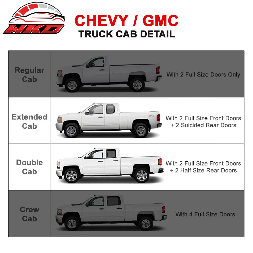 Fits 07-18 Silverado GMC Sierra Extended Cab 5In Stainless Steel Side Step Bars
