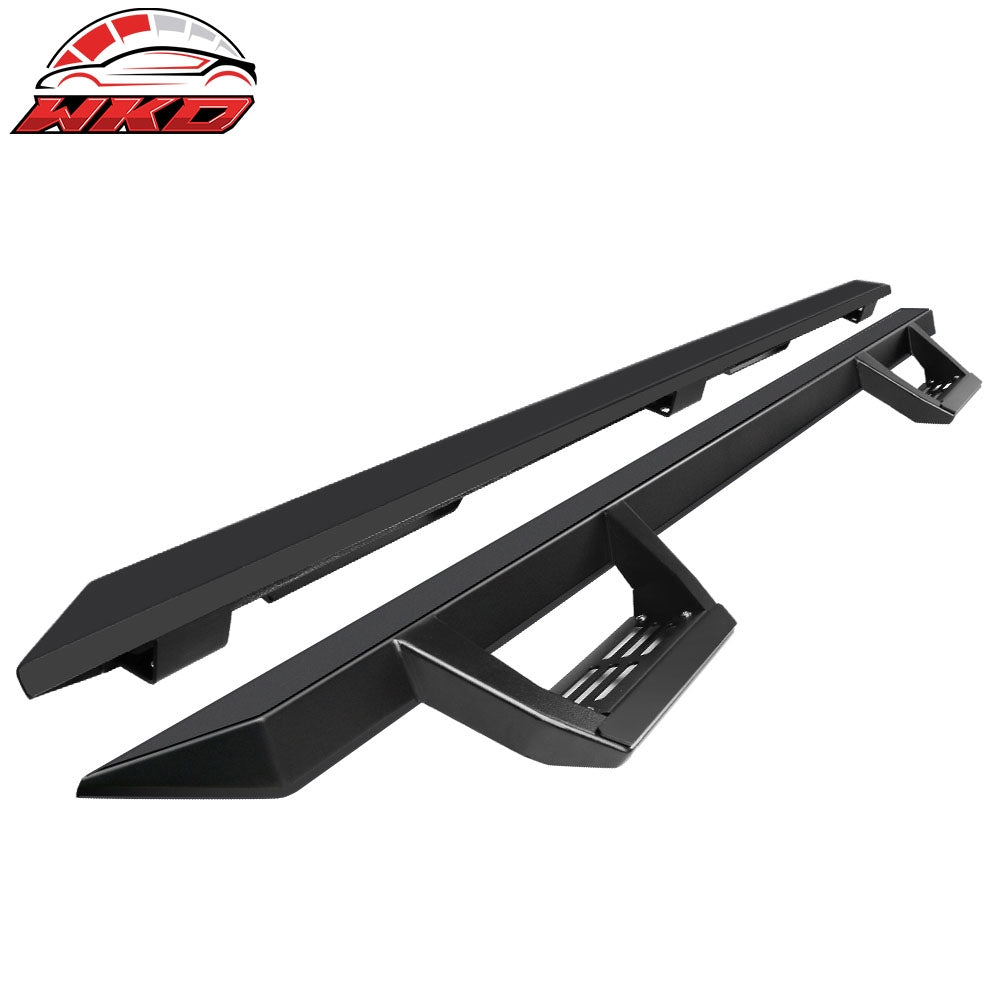 Wholesale 07-18 Chevy Silverado GMC Sierra Crew Cab IKON V2 Style Running Board Black