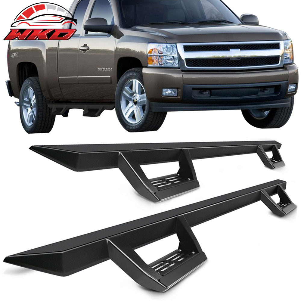 Fits 07-18 Chevy Silverado GMC Sierra Extended Cab IKON V2 Style Running Boards