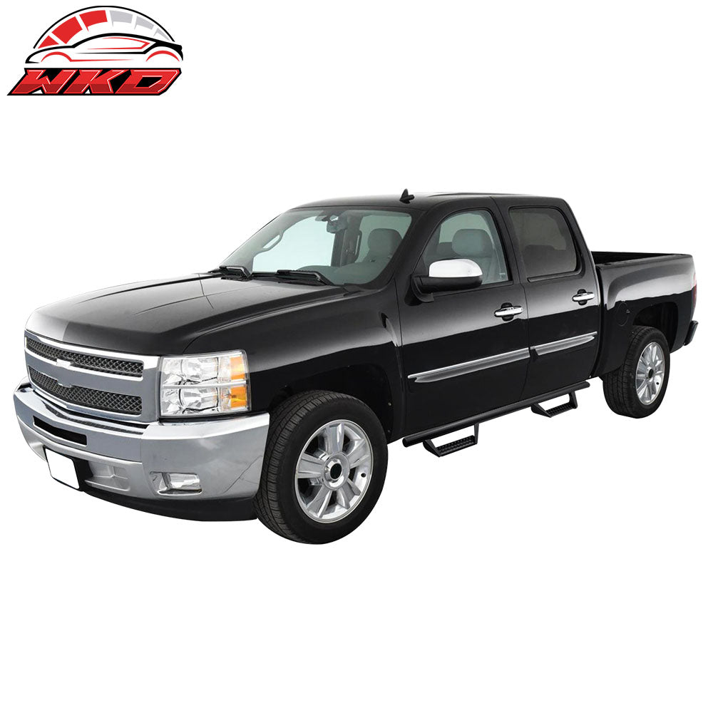 Fits 07-18 Chevy Silverado Crew Cab BCK Style Side Step Bars