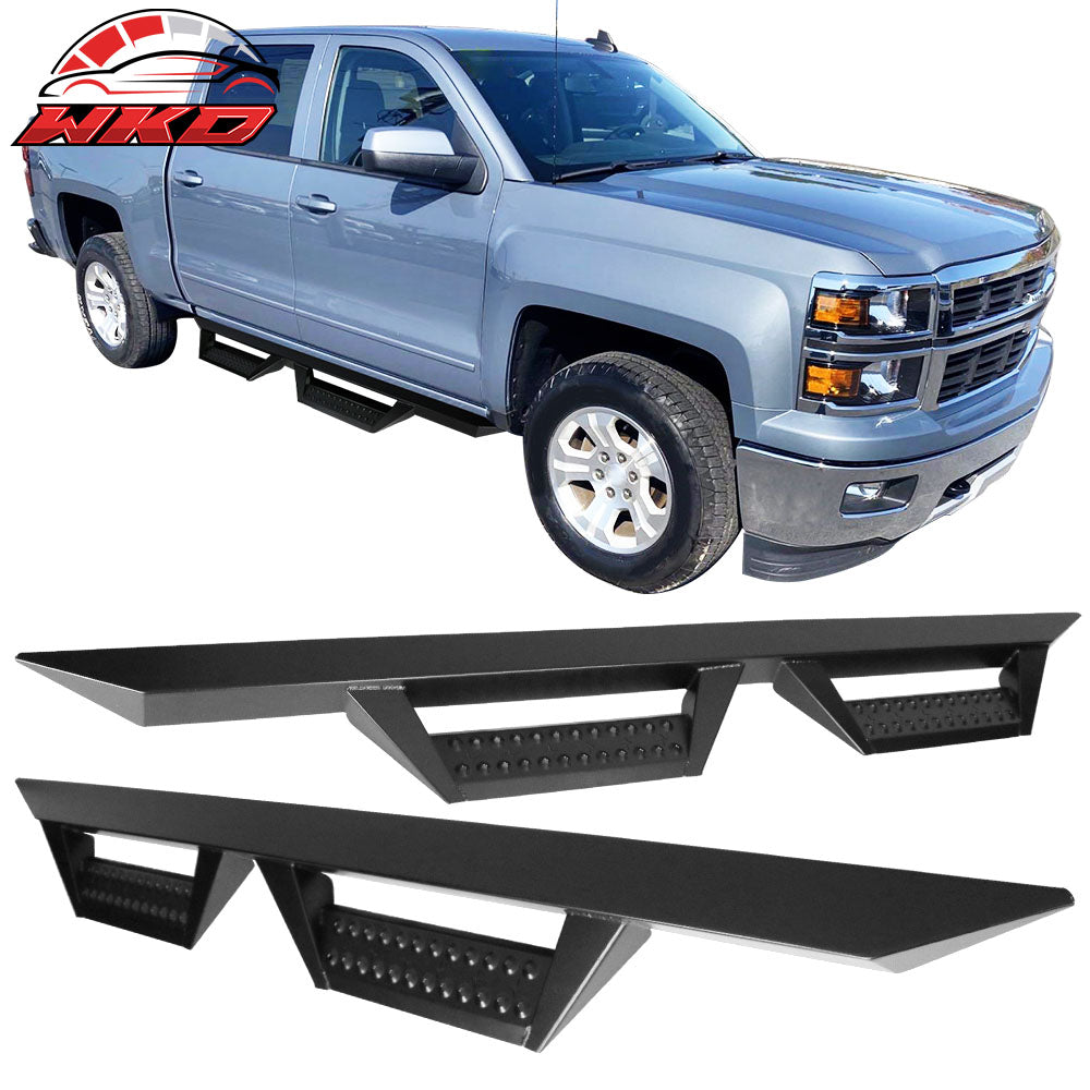Fits 07-18 Chevy Silverado Crew Cab BZ Style Side Step Bars
