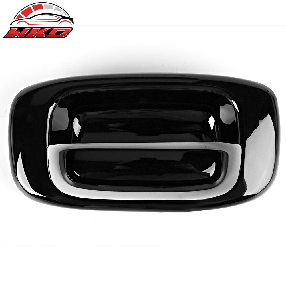 Wholesale 99-07 Silverado GMC Sierra Black Overlay Tail Gate Handle Cover No Keyhole