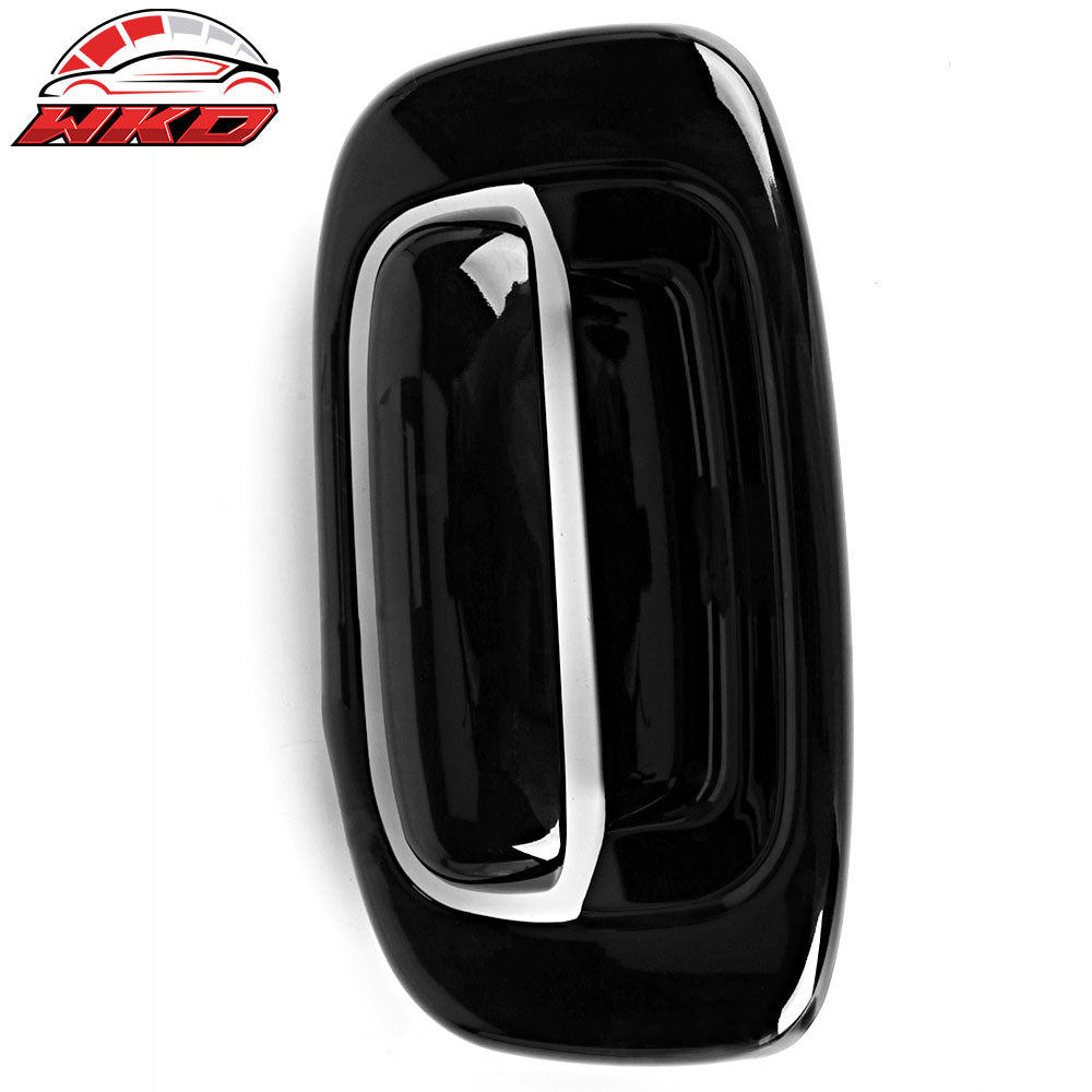 Fits 99-07 Silverado GMC Sierra Black Overlay Tail Gate Handle Cover No Keyhole