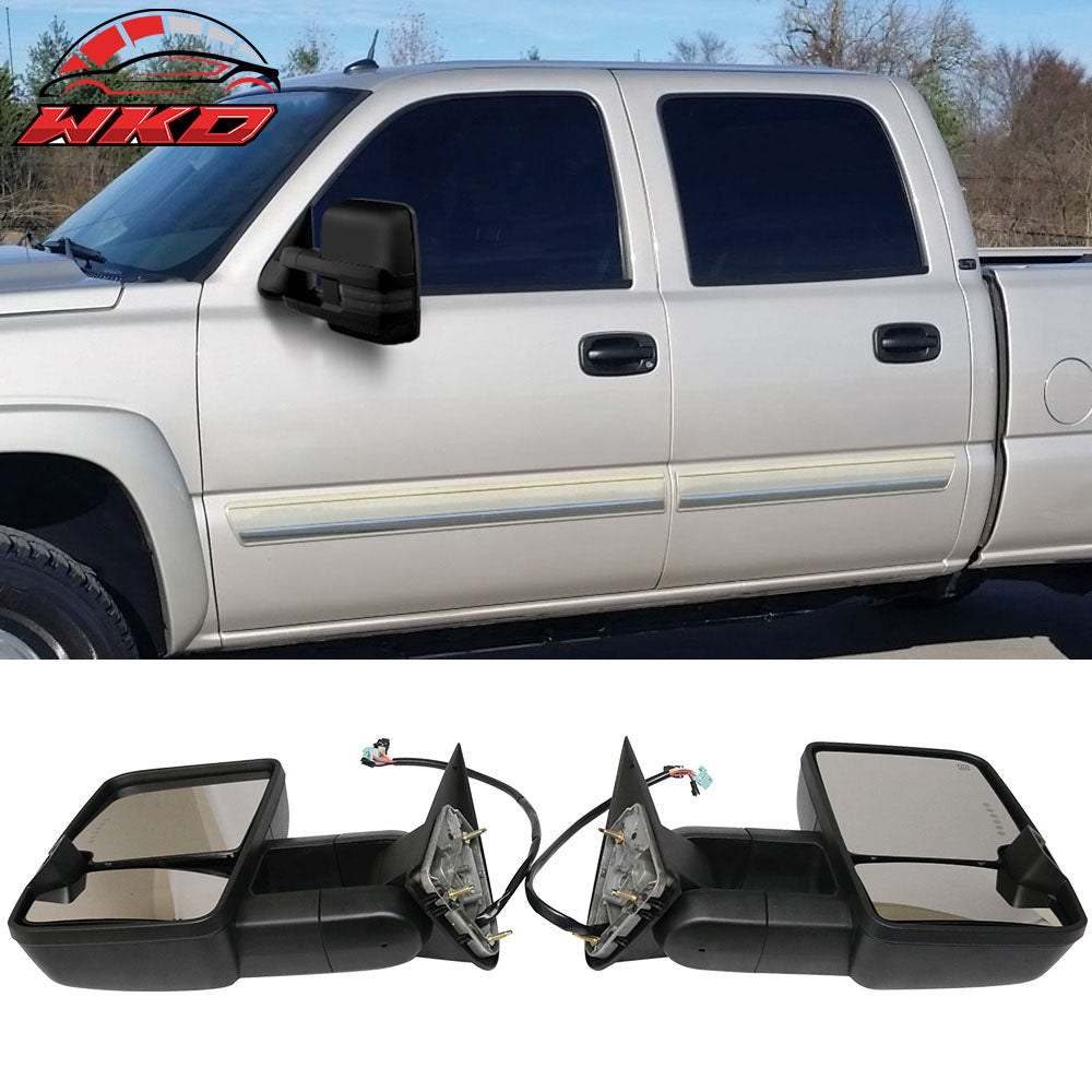 Fits 02-07 Silverado Towing Mirrors Power Heated Signal Arrow Clearance Light