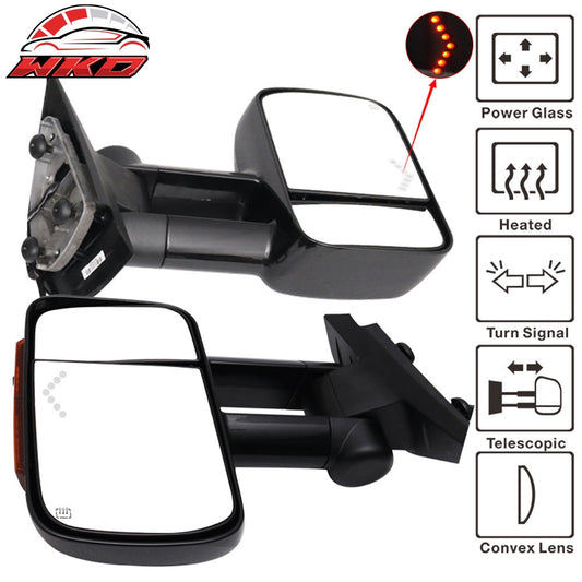 Wholesale 07-14 Silverado Sierra Towing Mirrors Power Heated Signal Arrow Light 2PC