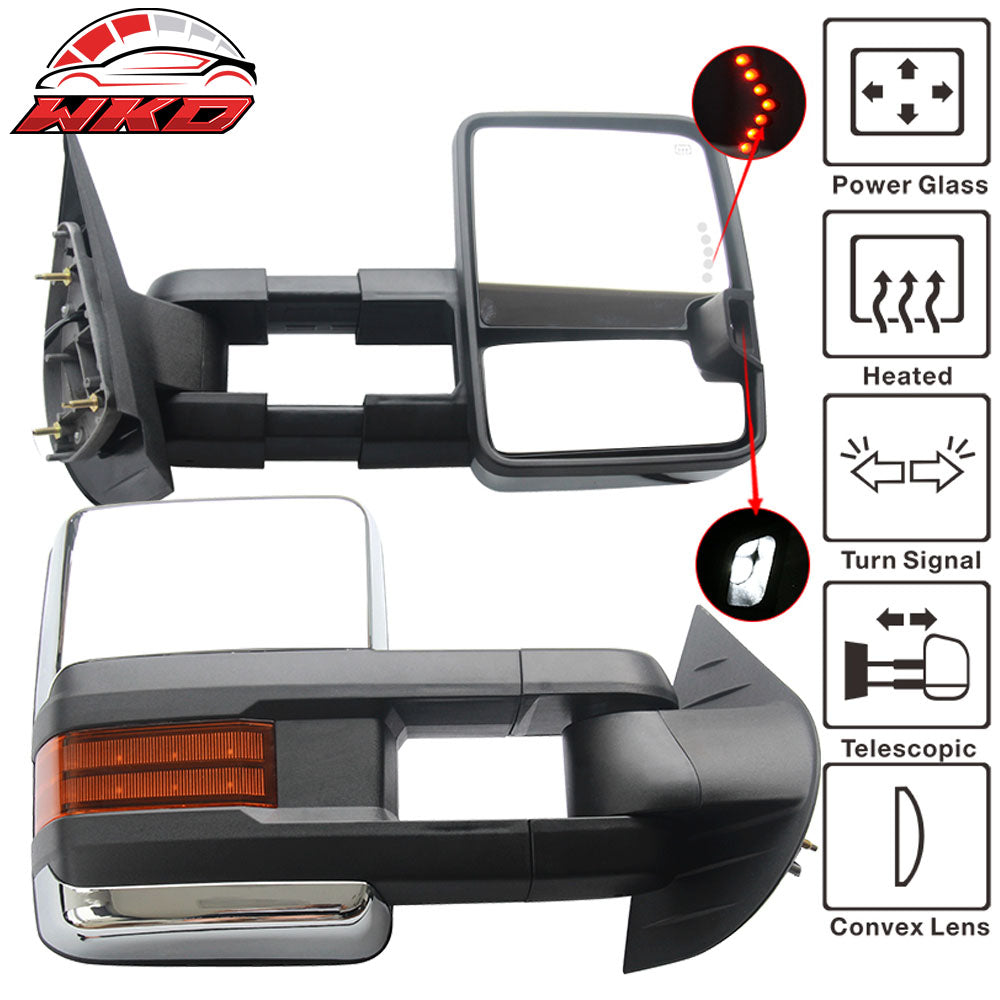 Fits 07-14 Silverado Towing Mirror Power Heat Signal Arrow Clearance Light