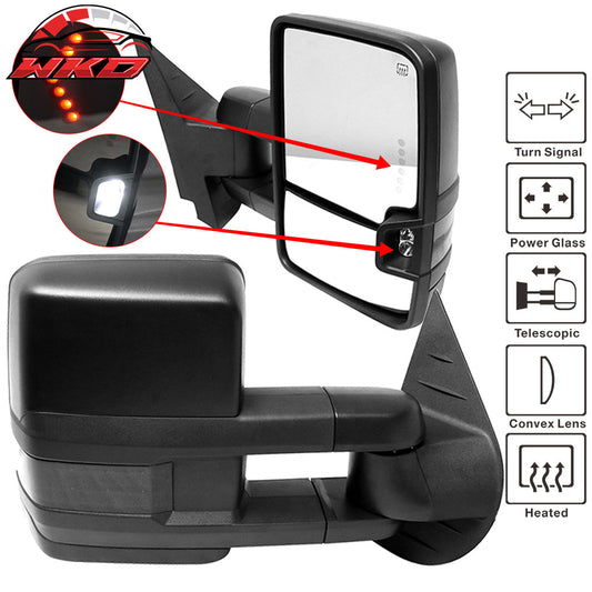 Wholesale 07-14 Silverado Towing Mirrors Power Heated Signal Arrow Clearance Light