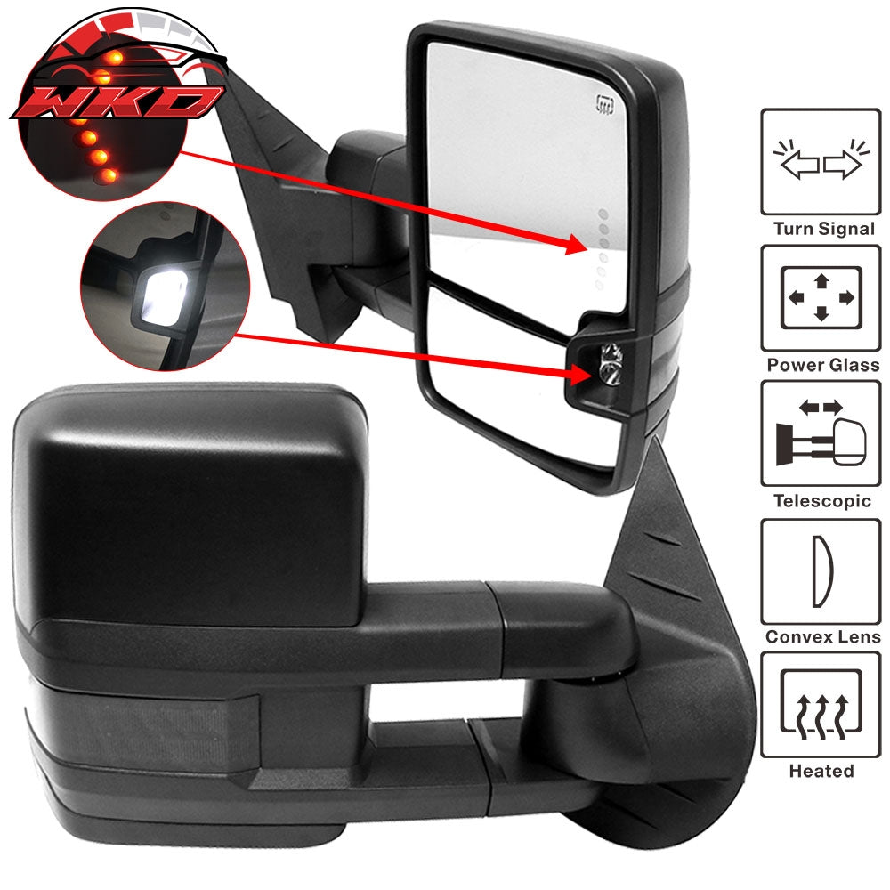 Wholesale 07-14 Silverado Towing Mirrors Power Heated Signal Arrow Clearance Light