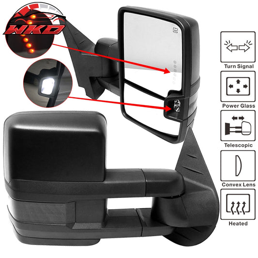 Wholesale 07-14 Silverado Towing Mirrors Power Heated Signal Arrow Clearance Light