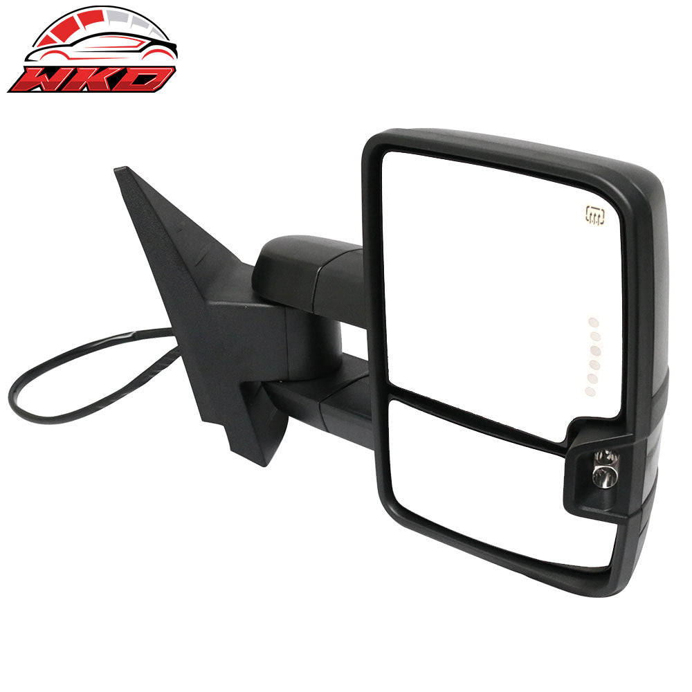 Fits 07-14 Silverado Towing Mirrors Power Heated Signal Arrow Clearance Light
