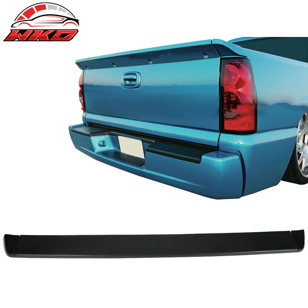 Fits 07-14 Chevy Silverado SS Unpainted PU Trunk Tail Gate Spoiler Wing Lip 3PC