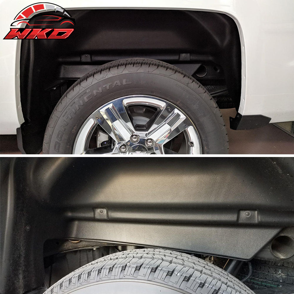 Fits 14-19 Chevy Silverado 1500 2500HD 3500HD 2PCS Rear Wheel Well Guards PP