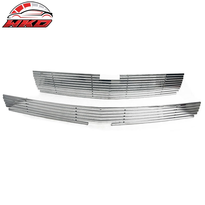 Fits 15-20 Chevy Tahoe Billet Wide Bar Style Front Upper Grille Insert Chrome