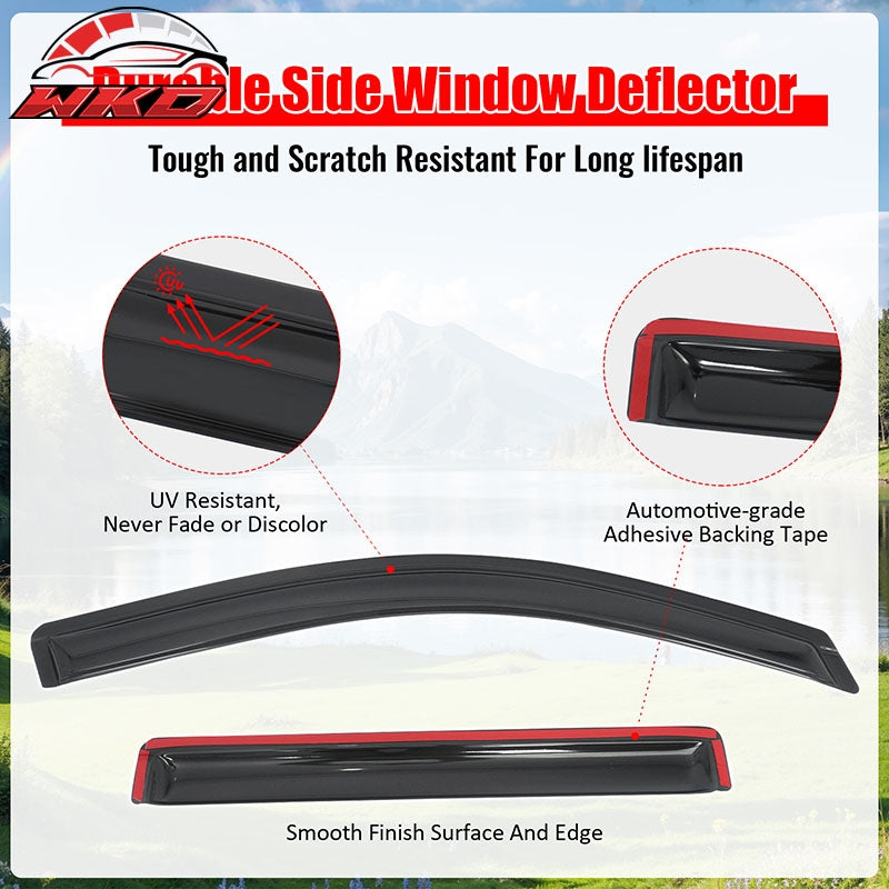Fits 15-20 Chevy Tahoe/GMC Yukon/Cadillac Escalade Window Visors Acrylic 4PC Set
