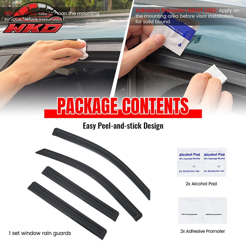 Fits 15-20 Chevy Tahoe/GMC Yukon/Cadillac Escalade Window Visors Acrylic 4PC Set