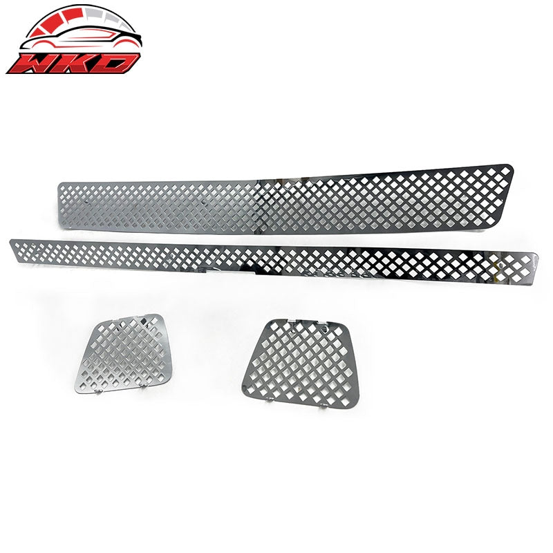 Fits 07-14 Chevy Tahoe Punch Diamond Style Front Billet Grille Insert Chrome 4PC