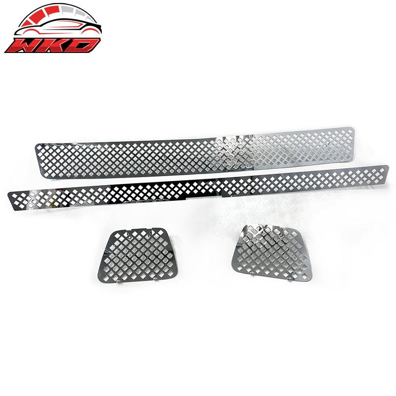 Fits 07-14 Chevy Tahoe Punch Diamond Style Front Billet Grille Insert Chrome 4PC