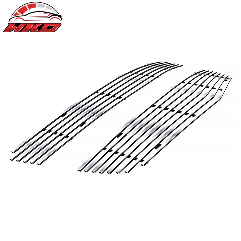Fits 09-12 Chevy Traverse Billet Style Front Bumper Upper Grille Insert Chrome