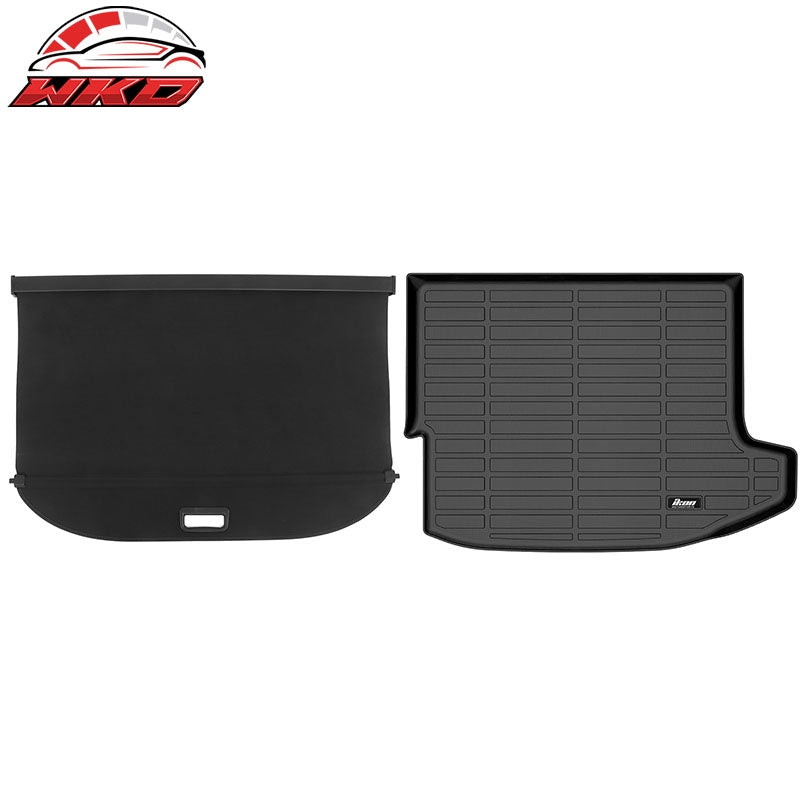 Wholesale 24-26 Chevy Trax 3D TPE Rear Trunk Mat Cargo Liner Pad + Canvas Cargo Cover