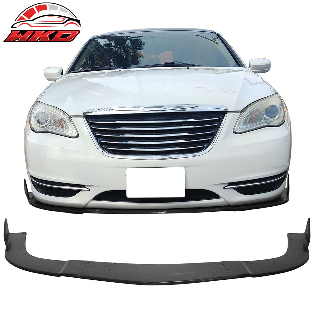 For 11-14 Chrysler 200 3PCS IK Style Front Bumper Lip Chin Splitter Unpainted PU