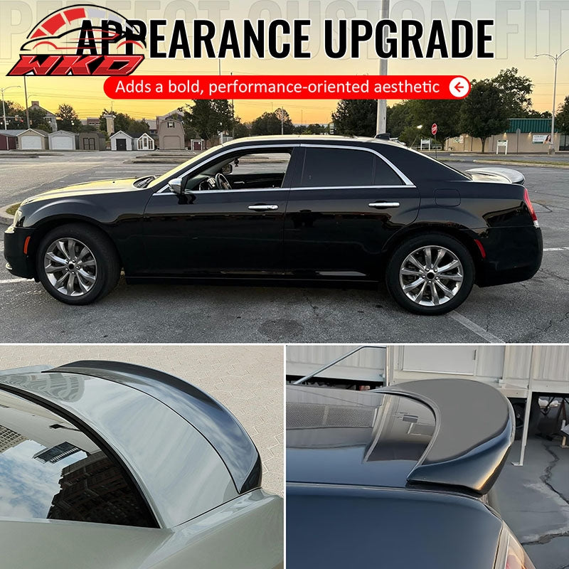 Fits 11-23 Chrysler 300/300C Rear Trunk Boot Spoiler Wing Lip ABS Gloss Black