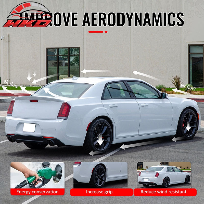 Fits 11-23 Chrysler 300/300C Rear Trunk Boot Spoiler Wing Lip ABS Gloss Black