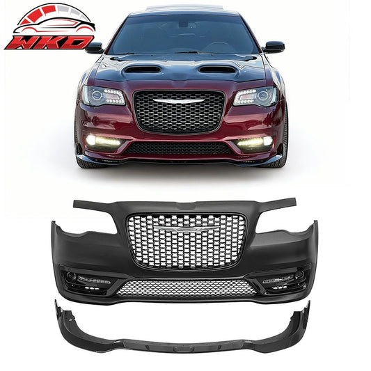 Wholesale For 15-23 Chrysler 300 300S Style Front Bumper Cover Fog Lights Gloss Grille/Lip - Wikond Auto