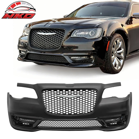 Wholesale 15-23 Chrysler 300 300S Style Front Bumper Cover w/ Fog Lights Matte Grille - Wikond Auto