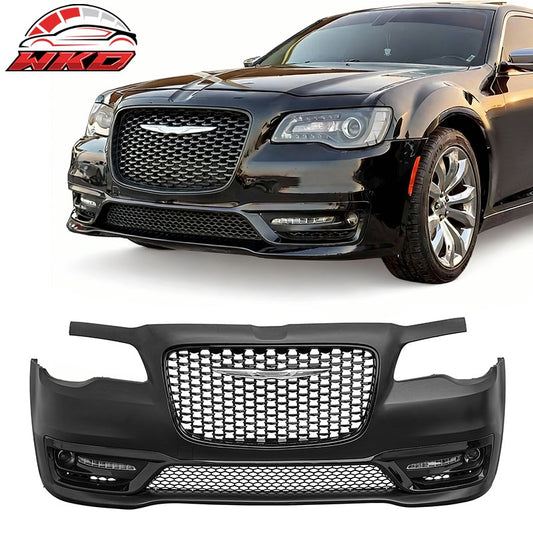 Wholesale 15-23 Chrysler 300 300S Style Front Bumper Cover w/ Fog Lights Gloss Grille - Wikond Auto