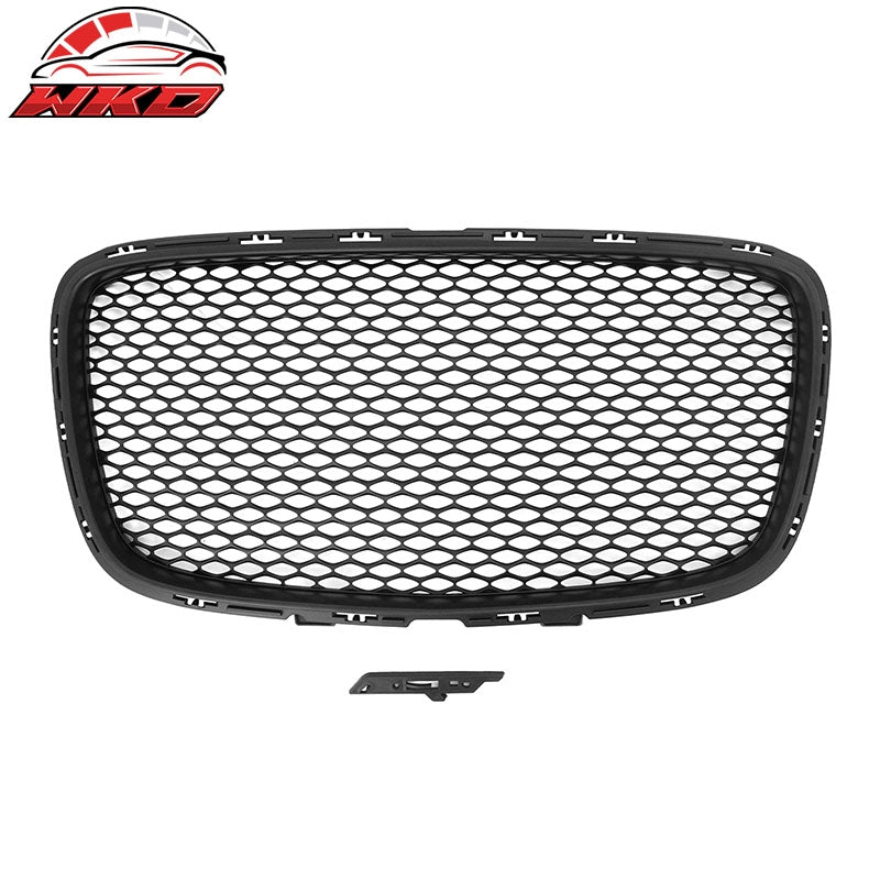 Fits 15-23 Chrysler 300 4DR SRT Style Front Bumper Upper Grille ABS Matte Black
