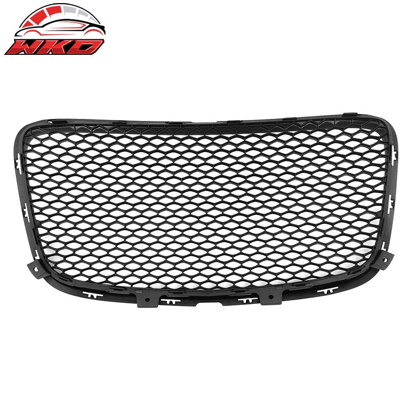Fits 15-23 Chrysler 300 4DR SRT Style Front Bumper Upper Grille ABS Matte Black