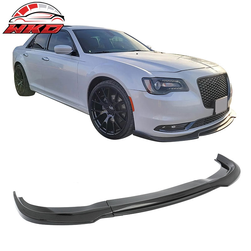 Wholesale 15-23 Chrysler 300 Base IKON PP Front Bumper Lip Spoiler Carbon Fiber Print - Wikond Auto