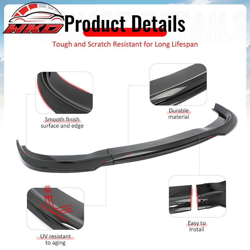 Wholesale 15-23 Chrysler 300 Base IKON PP Front Bumper Lip Spoiler Carbon Fiber Print - Wikond Auto