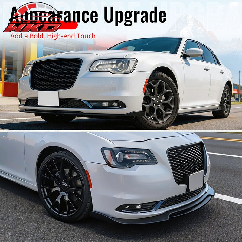 Wholesale 15-23 Chrysler 300 Base IKON PP Front Bumper Lip Spoiler Carbon Fiber Print - Wikond Auto