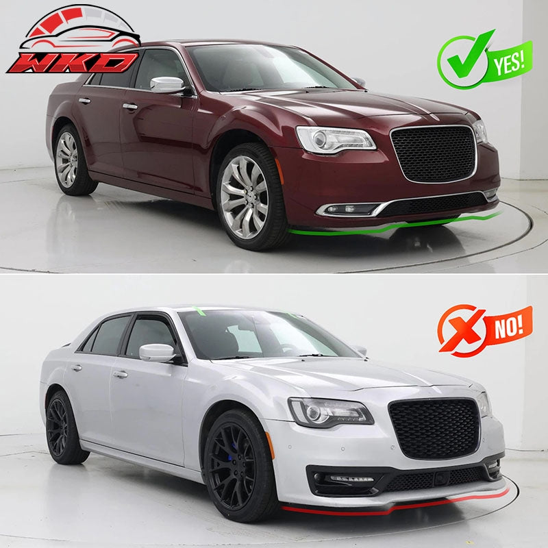 Wholesale 15-23 Chrysler 300 Base IKON PP Front Bumper Lip Spoiler Carbon Fiber Print - Wikond Auto