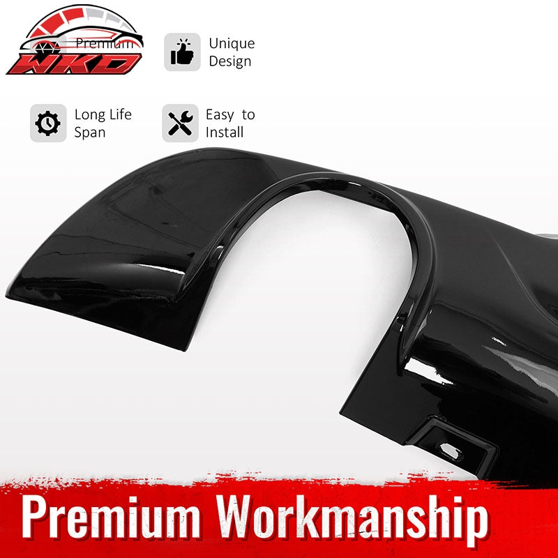 Wholesale 15-23 Chrysler 300 Base SRT C Style Rear Bumper Lip Diffuser PP Gloss Black - Wikond Auto