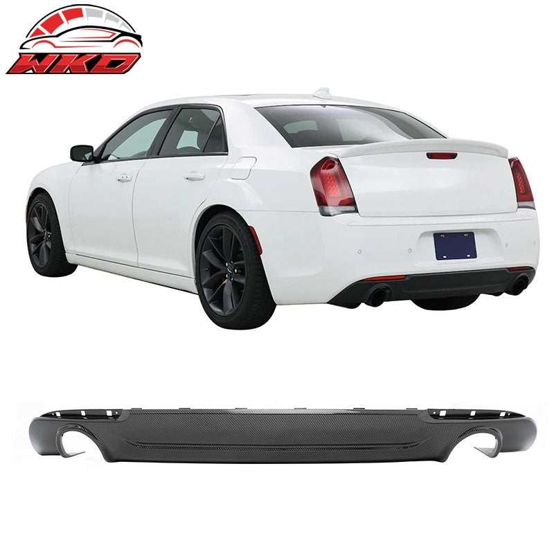 Wholesale 15-23 Chrysler 300 C Style Rear Bumper Lip Diffuser PP Carbon Fiber Print