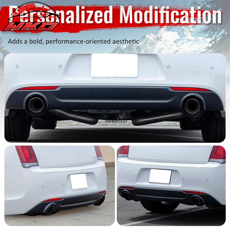 Fits 15-23 Chrysler 300 C Style Rear Bumper Lip Diffuser PP Carbon Fiber Print