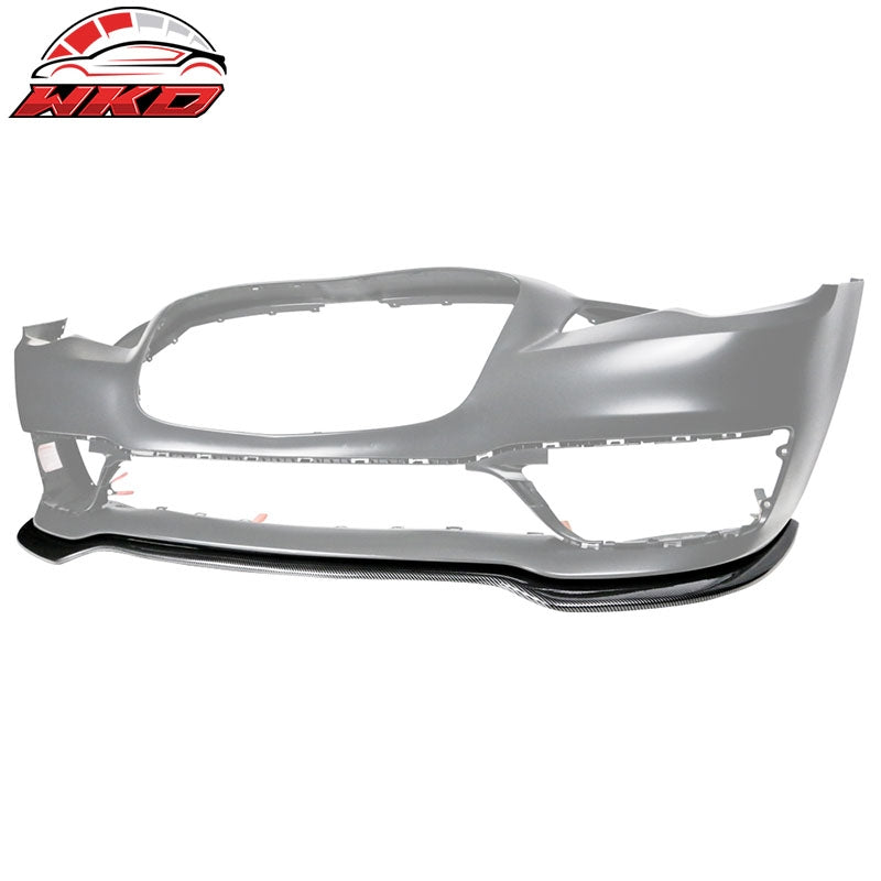 Fits 15-23 Chrysler 300 Front Bumper Lip Spoiler Splitter PP Carbon Fiber Print
