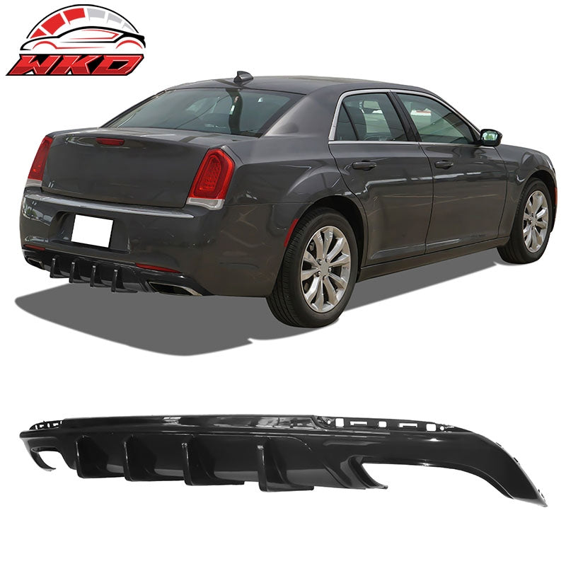 Wholesale 15-23 Chrysler 300 IKON V1 Style 2PCS Rear Bumper Diffuser Gloss Black PP